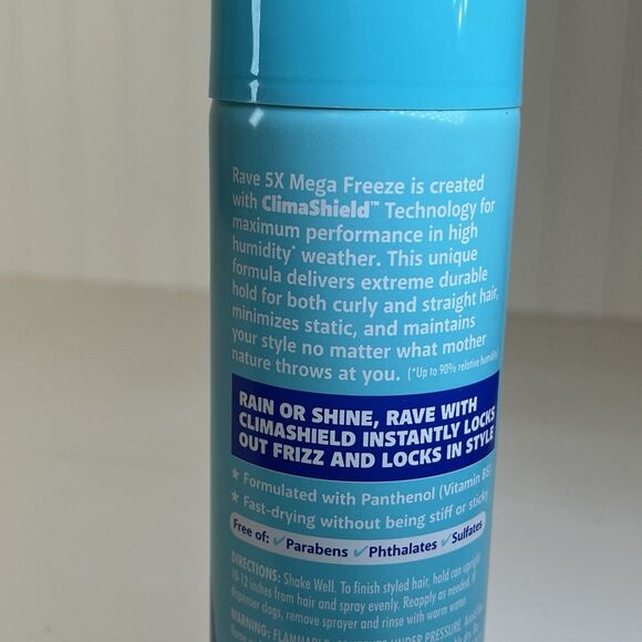 Rave 5X Mega Freeze Unscented Aerosol Hairspray 1 COUNT - 11 Oz Hair Spray - Picture 5 of 6